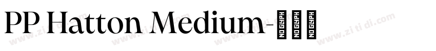 PP Hatton Medium字体转换